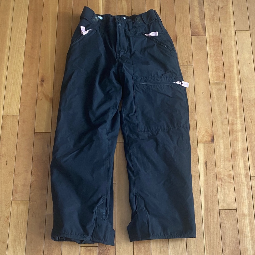 GAP Kids Black Snow Pants with Pink Accents 10